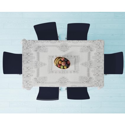 Ubrus krajkový 120x140 cm bílý