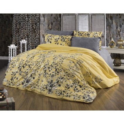 bavlnene povleceni kviti na zlute 327465 0