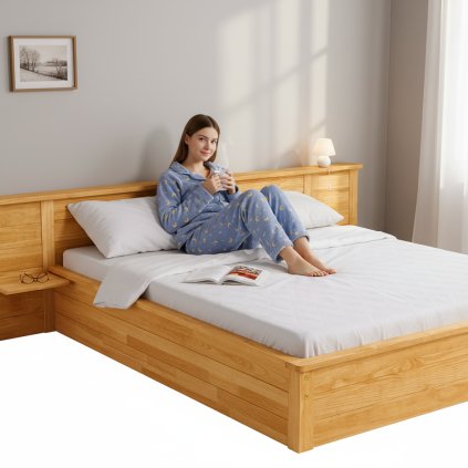 Dvoulůžko KOMFORT 180x200 lak