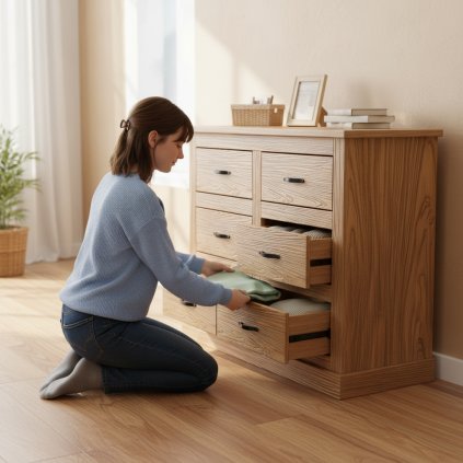 Komoda 3+3 zásuvky EL DORADO dub antik