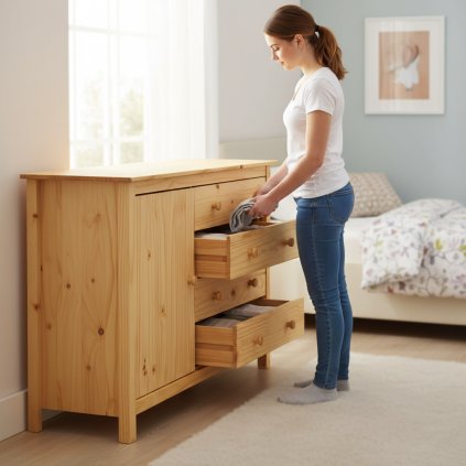 Komoda 1 dveře + 4 zásuvky TORINO