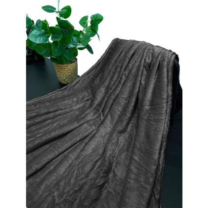 Deka cerna mikroplyš 150x200 mikro tepla meka kvalita textil
