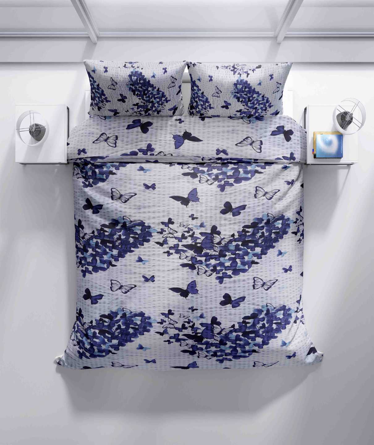 Levně Top textil Bavlněné povlečení Modrý motýl