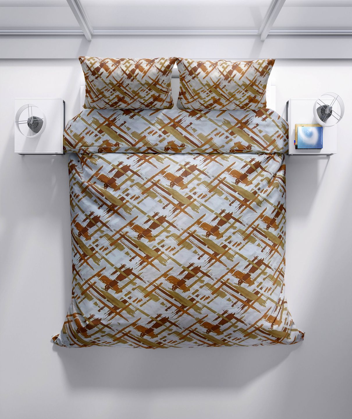 Levně Top textil Bavlněné Povlečení Hnědá mozaika