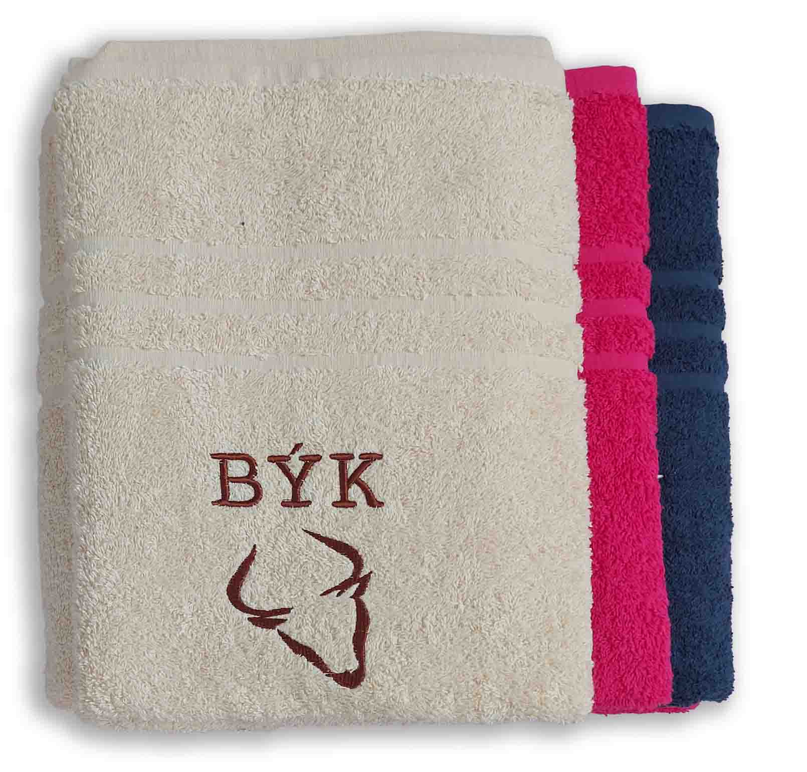 Levně Top textil Osuška s vyšitým znamením zvěrokruhu „Býk" 70x140 cm Barva: purpurová