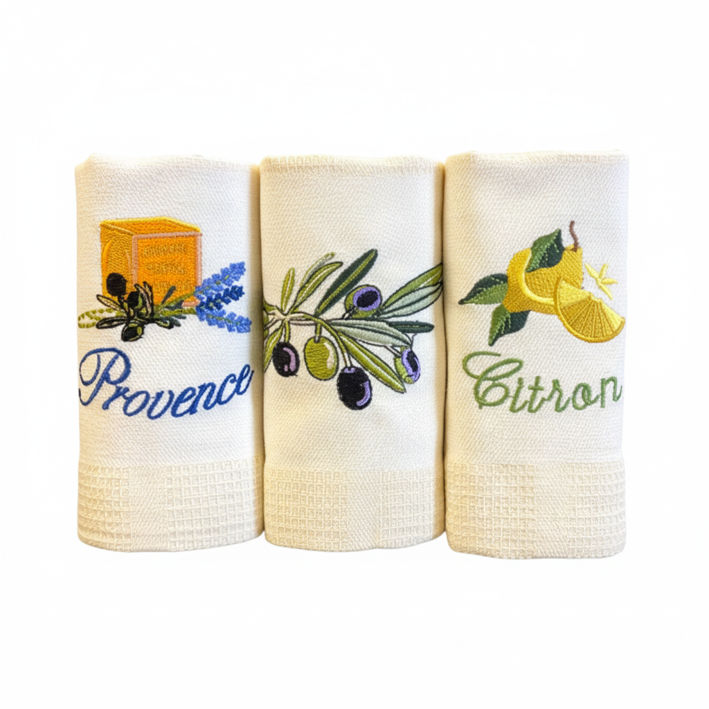 Top textil Set bavlněných utěrek Oliva