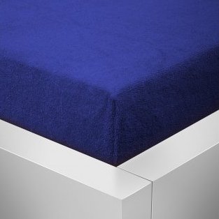 Levně Top textil Prostěradlo Froté Top Tmavě modrá- 220x200 cm