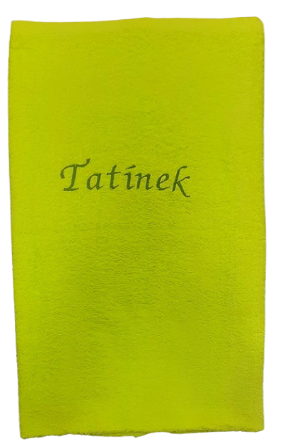 Levně Top textil Osuška s nápisem "Tatínek" - Pistáciová 70x120 cm