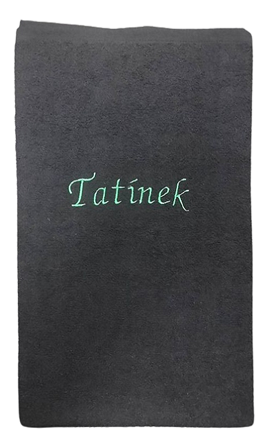 Levně Top textil Osuška s nápisem "Tatínek" - Černá 70x120 cm