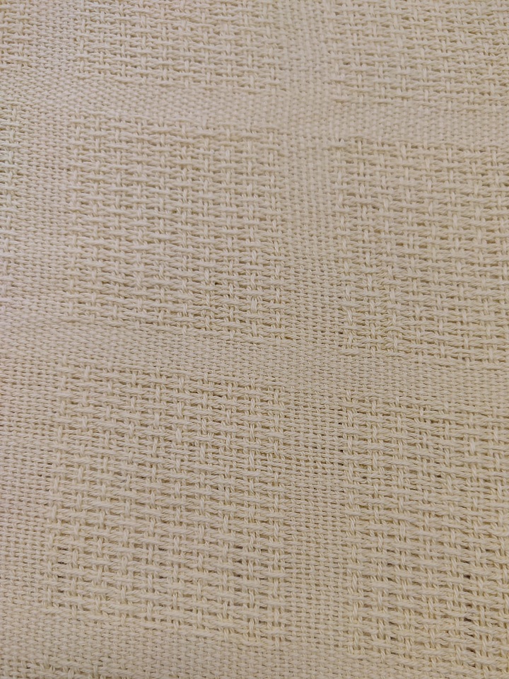 Levně Bavlněná celulární deka 100x150cm Barva: krémová, Rozměr: 100x150