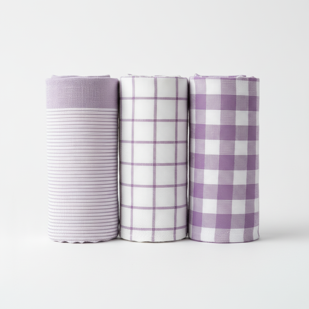 Top textil Sada kuchyňských utěrek multidesign 3ks, lila (150)