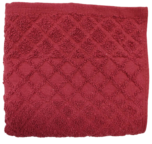 Dětský ručník Káro 40x60 cm jednobarevný Barva: červená (23)