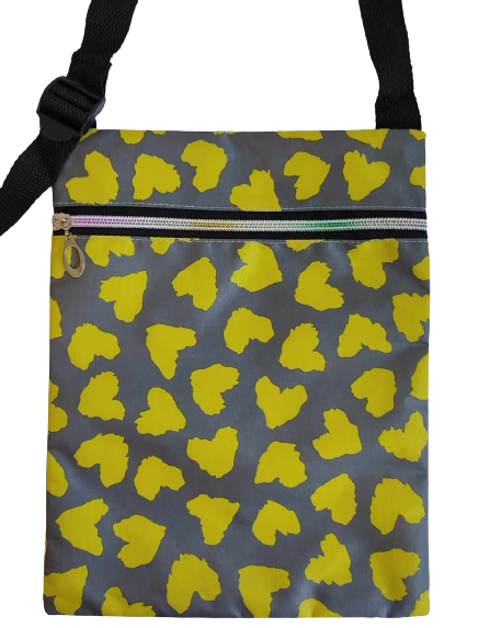 Sportovní taška crossbody Yellow hearts