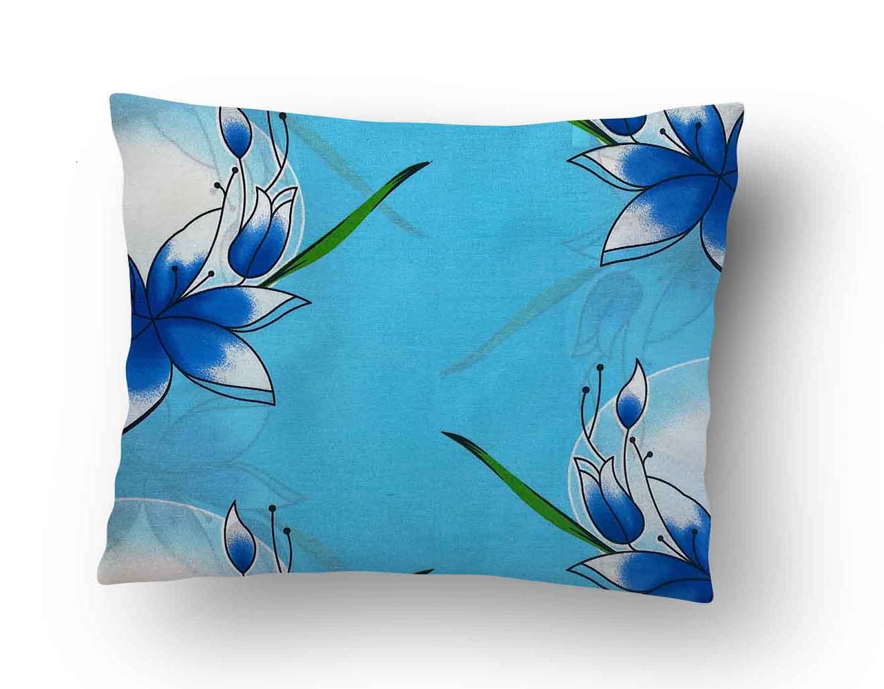 Top textil Povlak na polštář Modré květy 70x90 cm