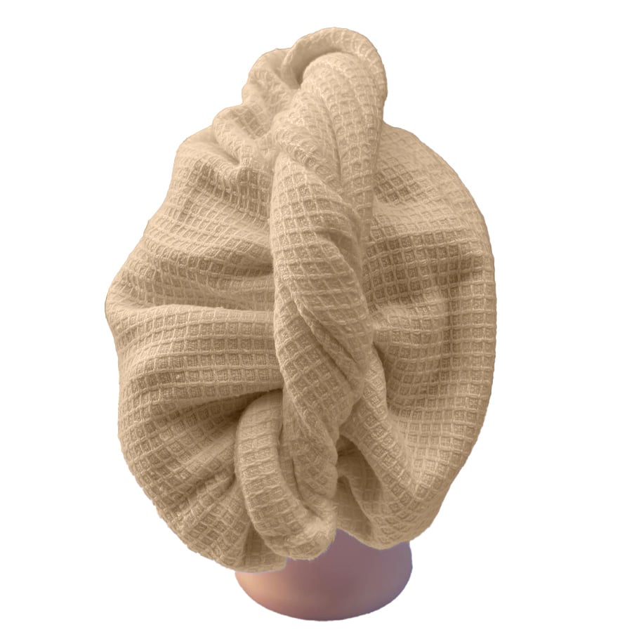 Chanar s.r.o Turban na vlasy vafle, béžový 3