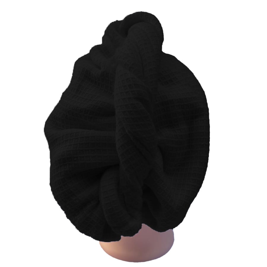 Chanar s.r.o Turban na vlasy vafle, černý 3