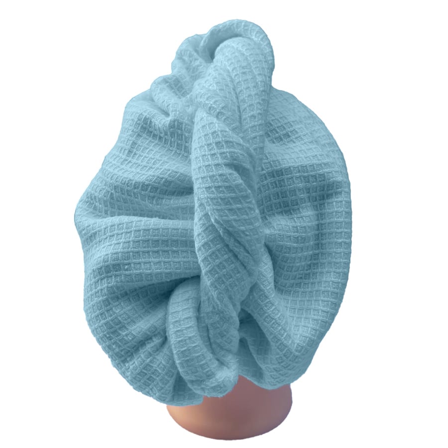 Chanar s.r.o Turban na vlasy vafle, světle modrý 3