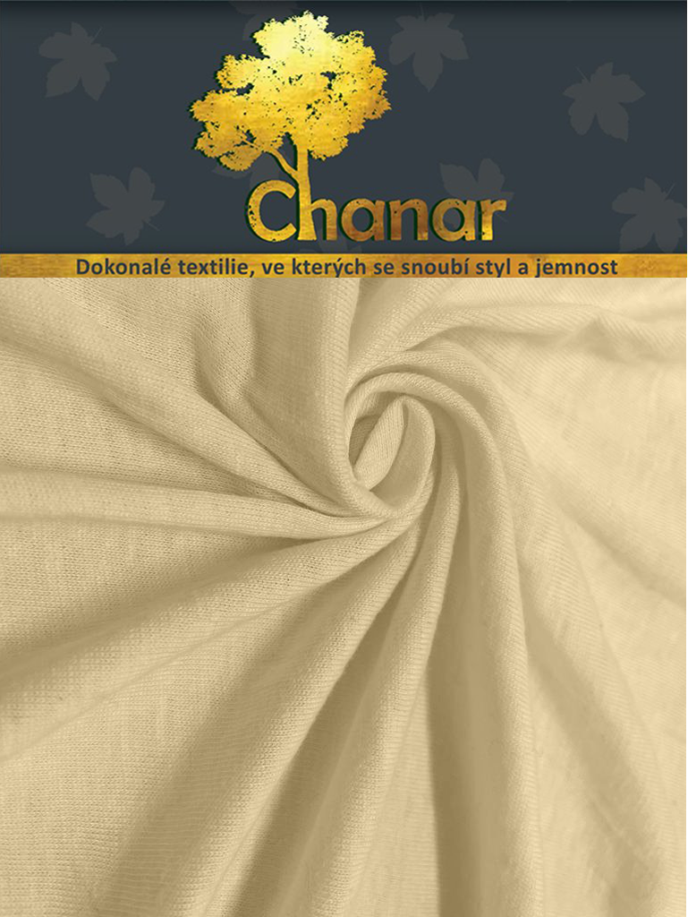 Top textil Prostěradlo Jersey 90x200 cm krémová