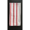 Bavlněná utěrka Bíločervené pruhy 50x70 (68)