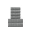 6dílná sada ručníků a osušek světle šedá