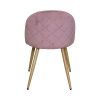 Jídelní židle LAMBDA růžový samet