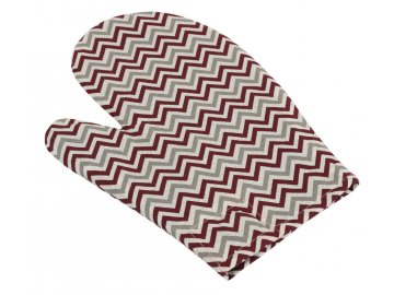 Kuchyňská chňapka - chevron bordó