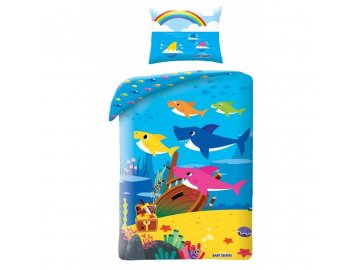 HALANTEX Povlečení Baby Shark Poklad Bavlna, 140/200, 70/90 cm