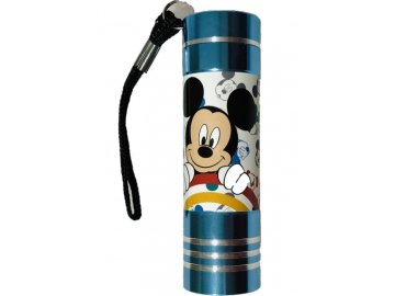 EUROSWAN Dětská hliníková LED baterka Mickey Hliník, Plast,  9x2,5 cm