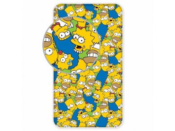 JERRY FABRICS Prostěradlo Simpsons Family green Bavlna, 90/200 cm