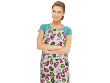 Kuchyňská zástěra BERTA - lístky