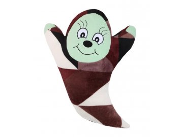 Tvarovaný polštářek bubáček hnědý