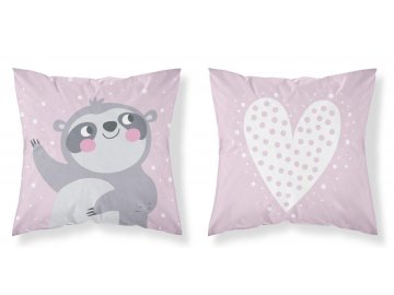 Povlak na polštářek Lenochod pink  Bavlna, 40x40 cm