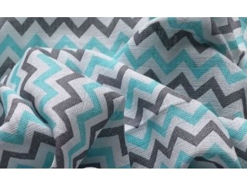 Bavlněná tetra osuška Cik Cak tyrkysová 90x100 cm