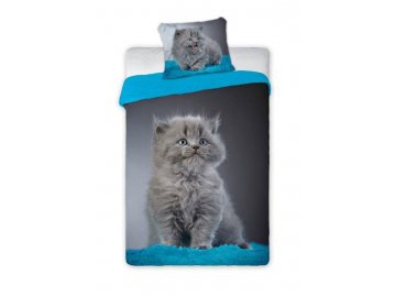 Povlečení Kotě modré 140x200, 70x90 cm