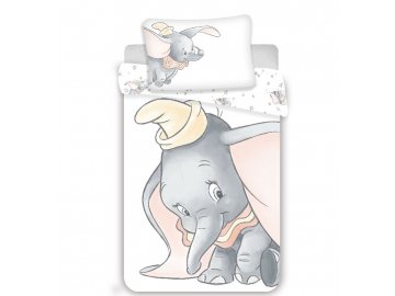 JERRY FABRICS Povlečení do postýlky Dumbo Grey baby  Bavlna, 100/135, 40/60 cm