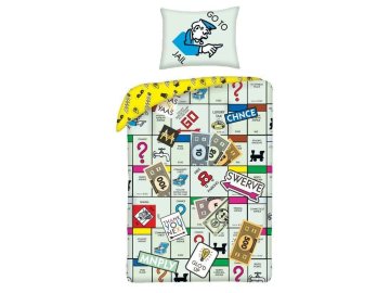 HALANTEX Povlečení ve vaku Monopoly Go  Bavlna, 140/200, 70/90 cm