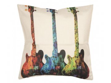 povlak na polstar s barevnymi kytarami 4343 cm