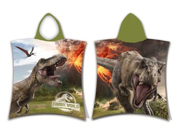 Pončo Jurský svět Volcano  Bavlna - Froté, 50x115 cm