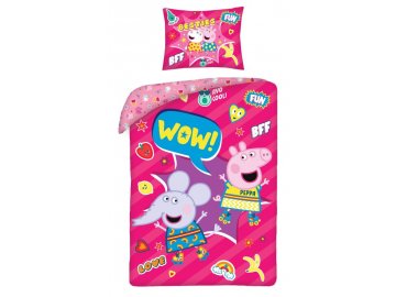 HALANTEX Povlečení Peppa Pig wow  Bavlna, 140/200, 70/90 cm