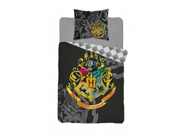 DETEXPOL Povlečení Harry Potter Black  Bavlna, 140/200, 70/80 cm