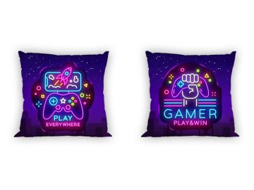 FARO Povlak na polštářek Gamer Neon  Bavlna, 40/40 cm