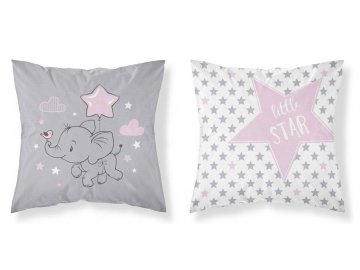 Povlak na polštářek Slon pink  Bavlna, 40x40 cm