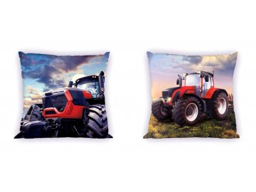 Povlak na polštářek Traktor červený  Bavlna, 40x40 cm