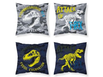 Povlak na polštářek Dinosaurus T-rex svítící  Bavlna, 40x40 cm