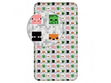 JERRY FABRICS Prostěradlo Minecraft Adventure  Bavlna, 90/200 cm