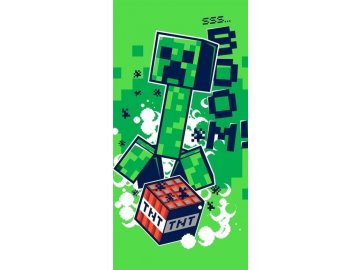 JERRY FABRICS Osuška Minecraft Boom  Bavlna - Froté, 70/140 cm