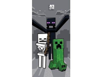 JERRY FABRICS Osuška Minecraft Mob Attack  Bavlna - Froté, 70/140 cm