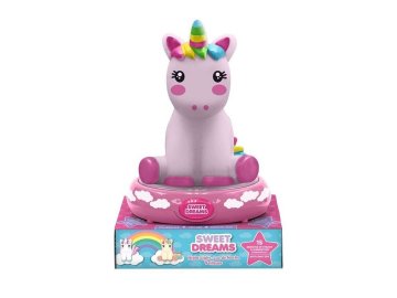 EUROSWAN Noční stolní LED lampička 3D figurka Jednorožec Sweet Dreams Plast