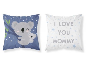 Povlak na polštářek Koala Love blue  Bavlna, 40x40 cm