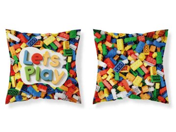 DETEXPOL Povlak na polštářek Kostky Lets Play micro  Polyester, 40/40 cm